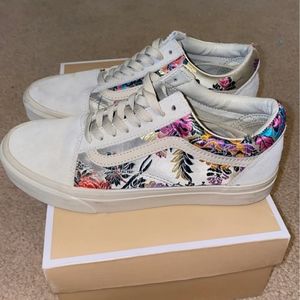 Flower vans old skool shoes w8